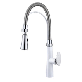 Robinet de cuisine VidaXL en acier inoxydable avec levier pour lavabo et plomberie moderne.
