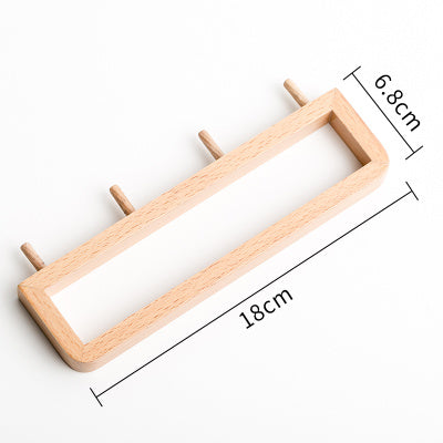Felt Hole Board Solid Wood Storage Board Rack Living Room Porch Wall Hanging - HAUSSLYON