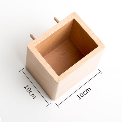 Felt Hole Board Solid Wood Storage Board Rack Living Room Porch Wall Hanging - HAUSSLYON
