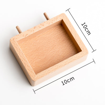 Felt Hole Board Solid Wood Storage Board Rack Living Room Porch Wall Hanging - HAUSSLYON