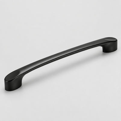 Poignée de porte de placard noire pour cuisine américaine, marque VidaXL, visible sur la porte de placard dans une cuisine moderne