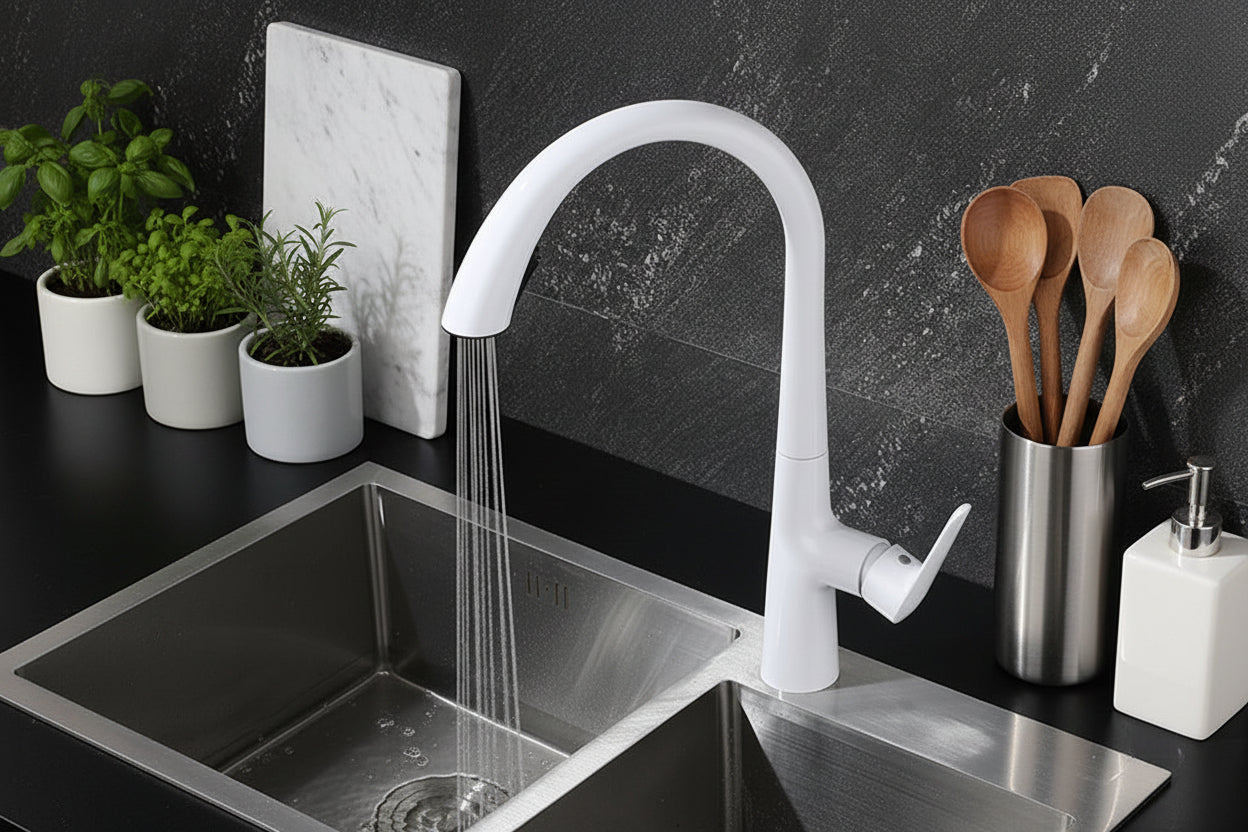 Concealed Pull-out Faucet With Copper Body In Outlet Trough - HAUSSLYON