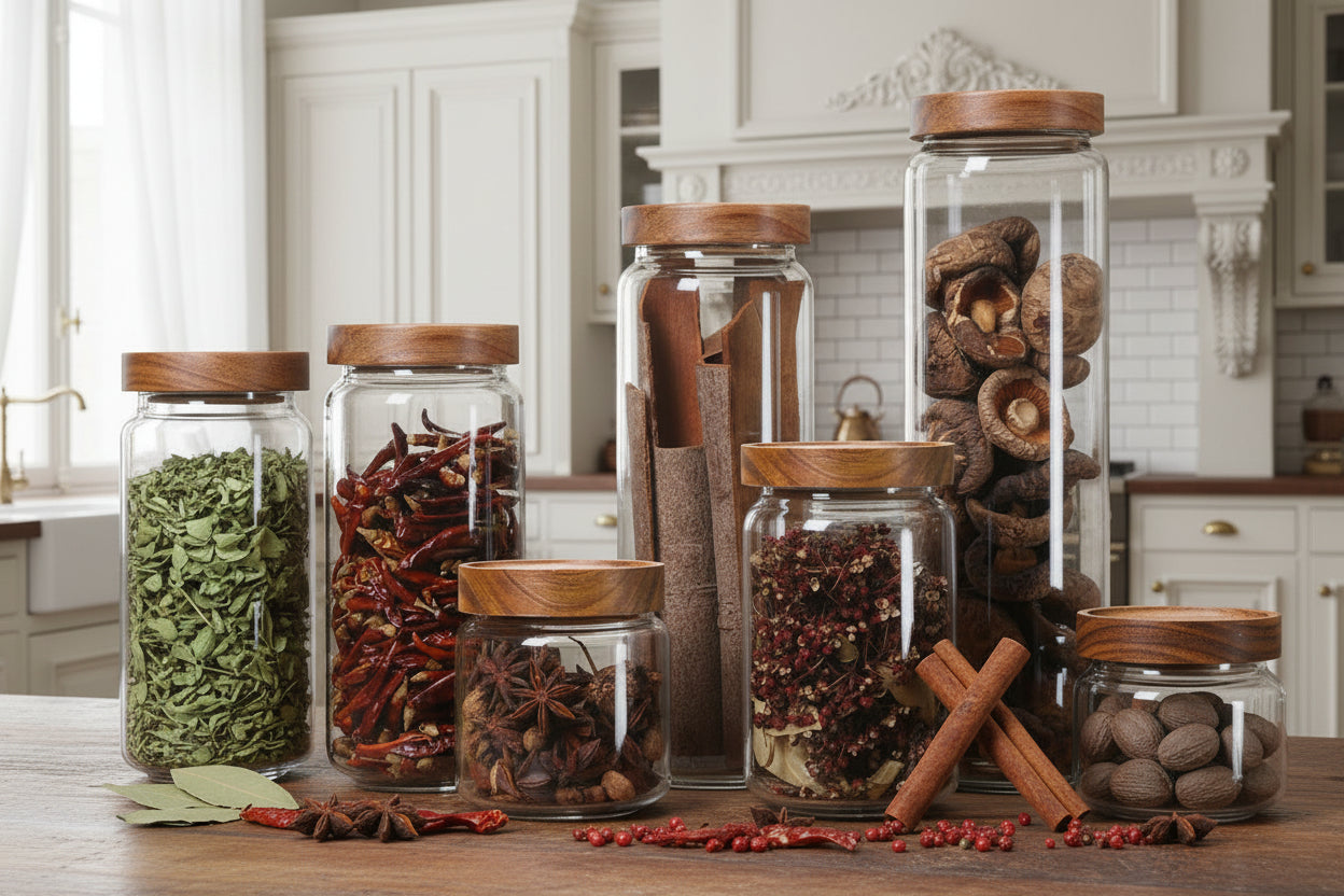 Glass Storage Bottles - HAUSSLYON