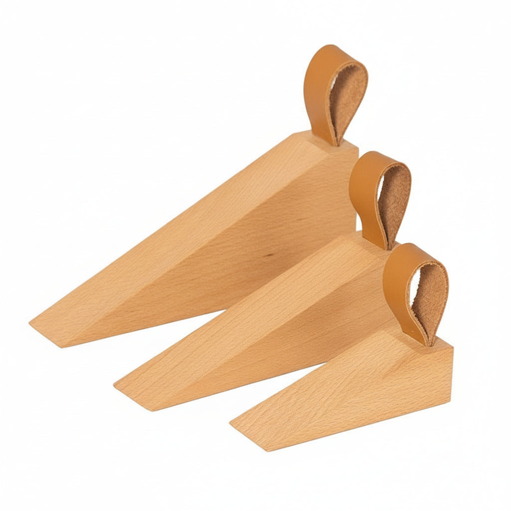 Nordic Solid Wood Door Stop Heightening Creative Bedroom Mobile - HAUSSLYON