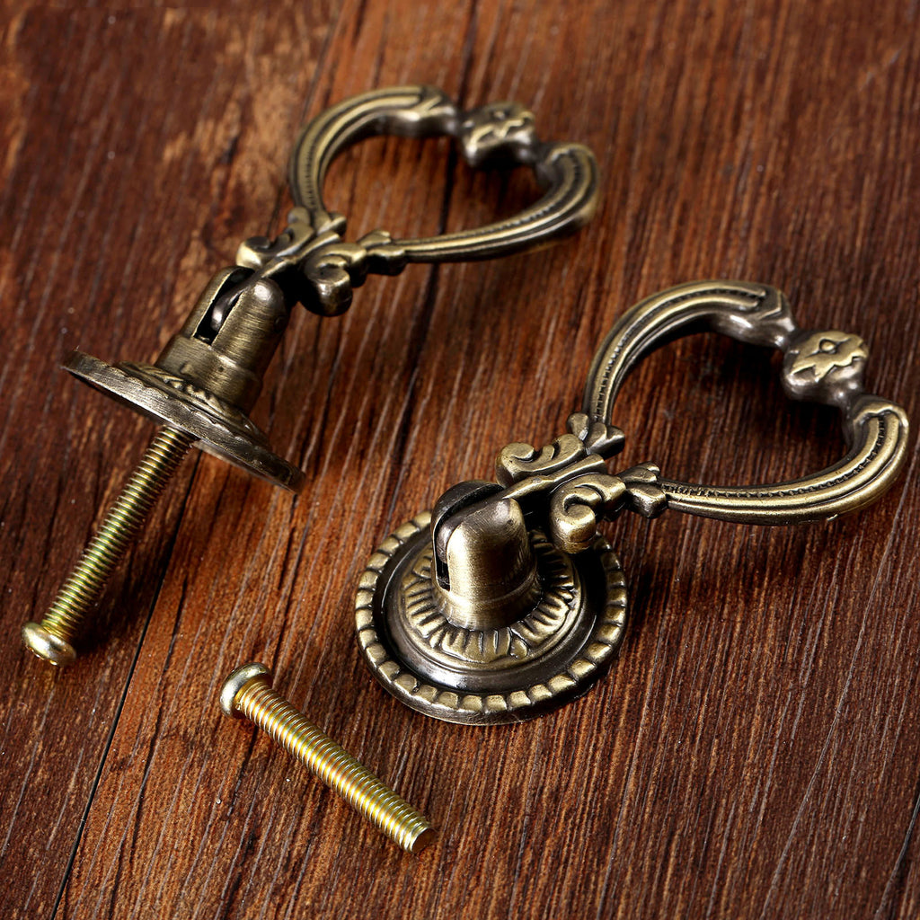 Popular zinc alloy antique cabinet door drawer handle - HAUSSLYON