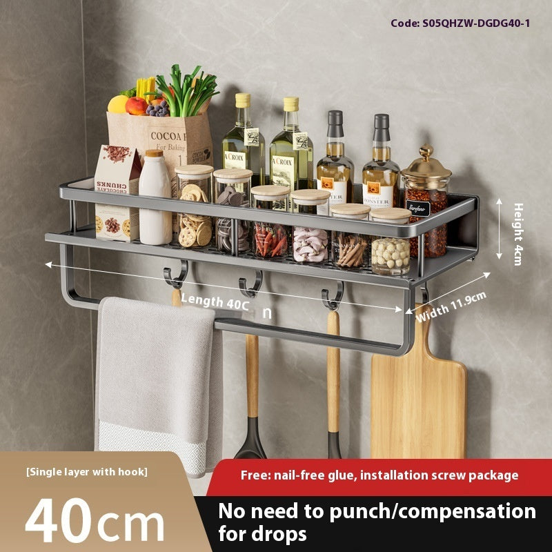 Kitchen Rack Seasoning Multifunctional Wall Mount Storage - HAUSSLYON