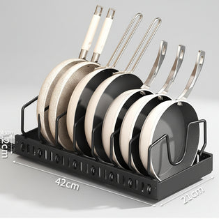 Étagère de rangement pour ustensiles de cuisine réglable VidaXL, en métal, avec plusieurs niveaux pour organiser la cuisine.