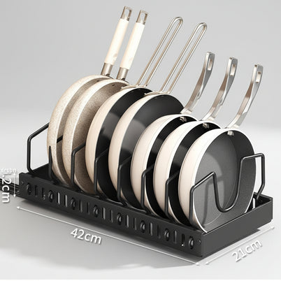Étagère de rangement pour ustensiles de cuisine réglable VidaXL, en métal, avec plusieurs niveaux pour organiser la cuisine.