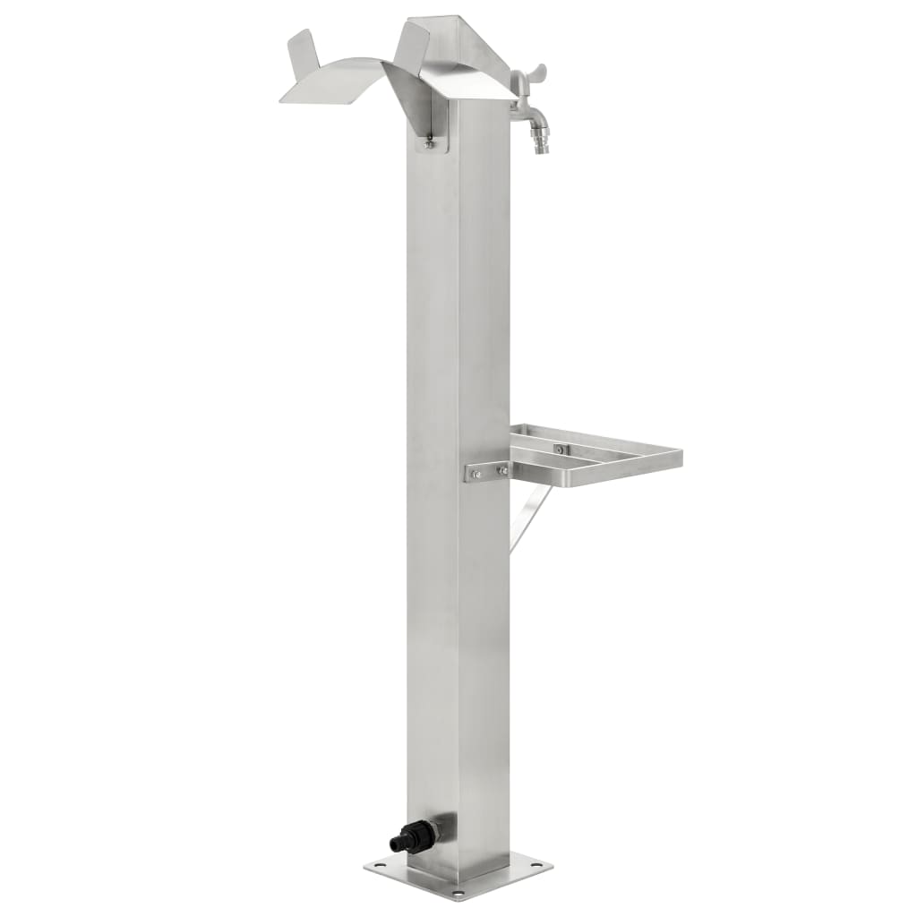 Garden Water Column Stainless Steel Square 95 cm - HAUSSLYON