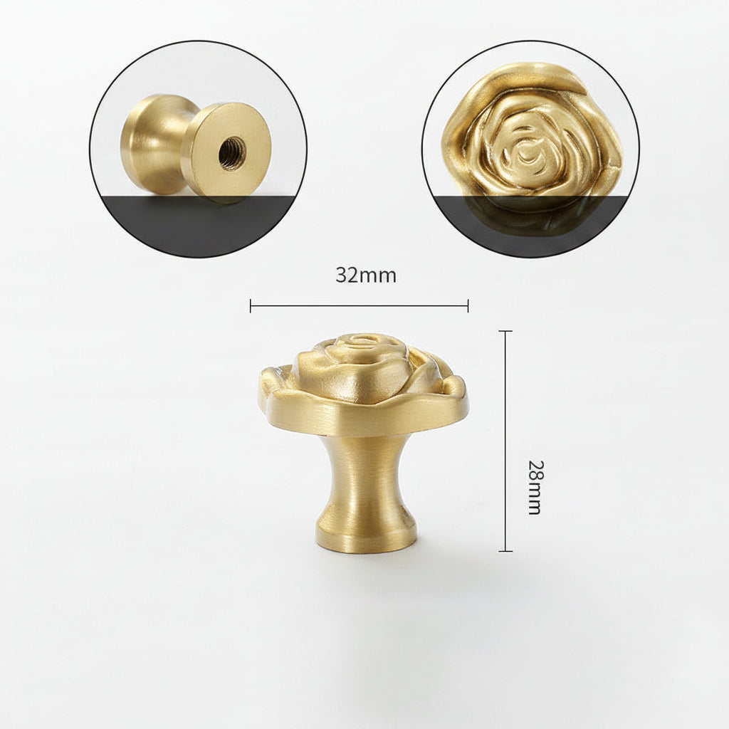 Boutons VidaXL Fleury II, petits boutons en céramique blancs avec motifs floraux, pour décoration ou couture.