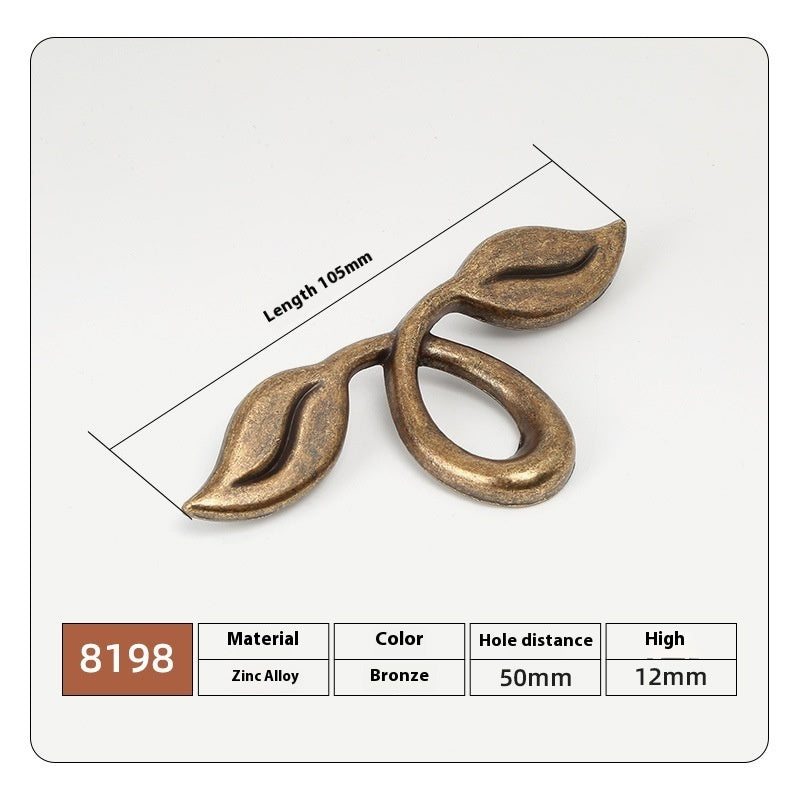 Retro Small Leaf Double Hole Handle New Chinese Zinc Alloy - HAUSSLYON