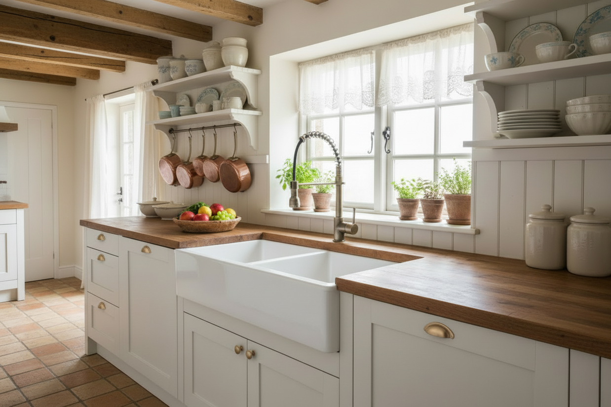 Robinet de cuisine VidaXL Rillieux en acier inoxydable avec poignée tournante et bec extensible, installation murale élégante.