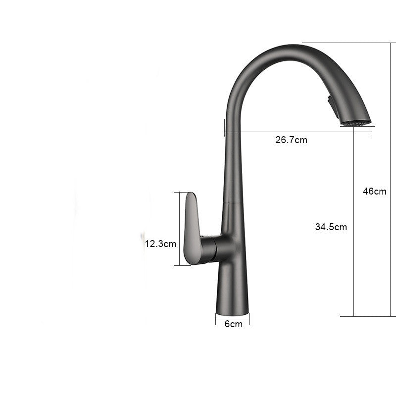 Concealed Pull-out Faucet With Copper Body In Outlet Trough - HAUSSLYON