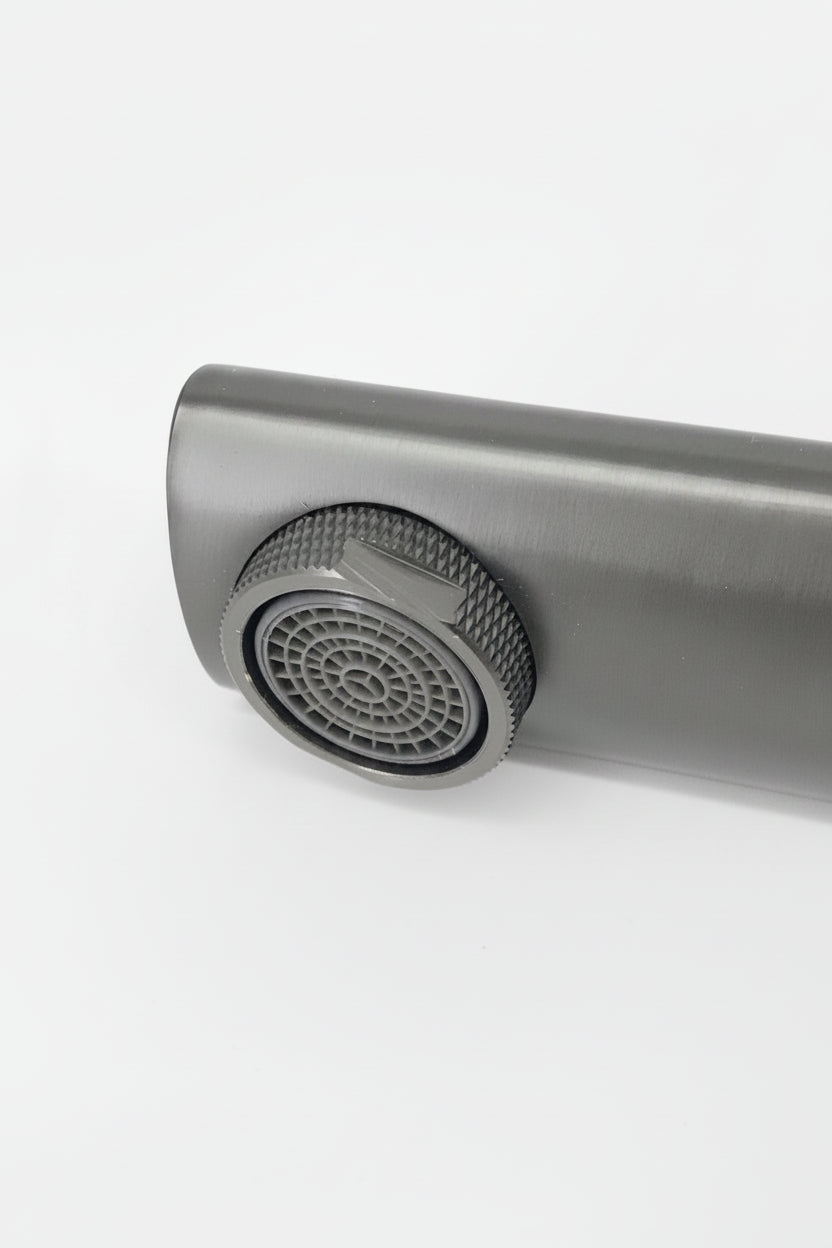 Robinet de salle de bain VidaXL Harlem en acier inoxydable avec poignée unique, installation moderne pour salle de bain.