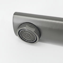 Robinet de salle de bain VidaXL Harlem en acier inoxydable avec poignée unique, installation moderne pour salle de bain.