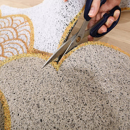 Tapis d'entrée découpable VidaXL Laurierville avec motif décoratif, en matériau résistant pour l'extérieur et l'intérieur.