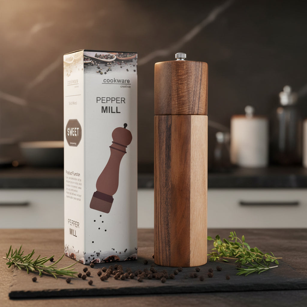 Cylindrical ceramic core manual pepper grinder - HAUSSLYON