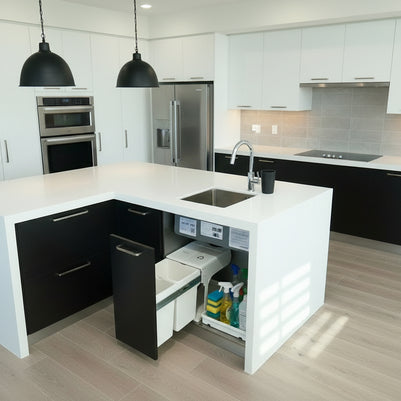 Kitchen Classification Trash Can Pull-out Cabinet Sink Cabinet Trash Can - HAUSSLYON