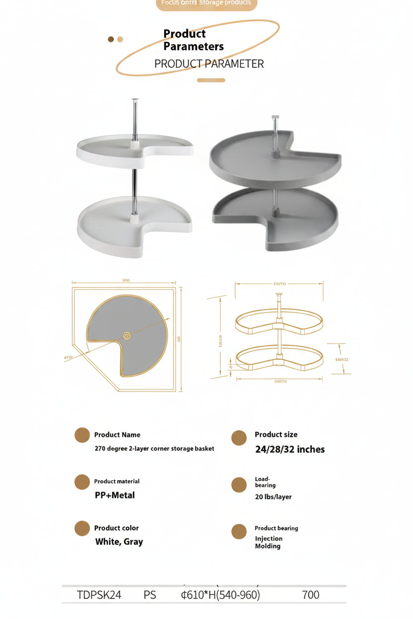 ETAGERE D'ANGLE ROTATIVE - - HAUSSLYON