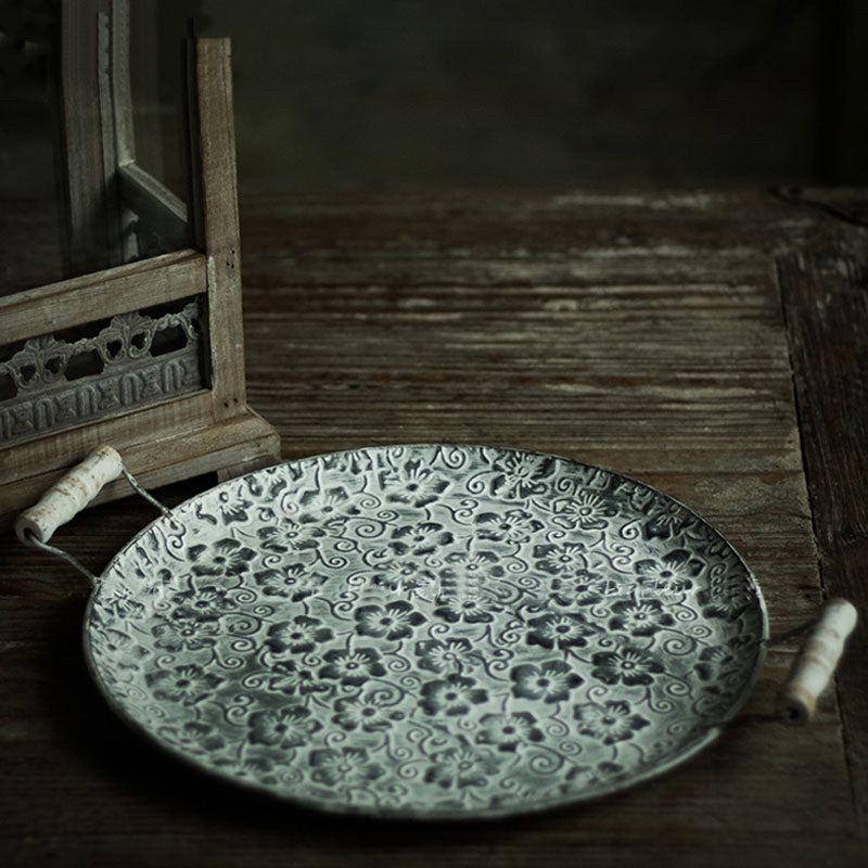 Round wrought iron belt storage tray - HAUSSLYON
