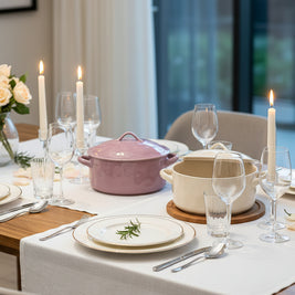 Soupière en porcelaine avec couvercle HAUSSLYON Northfolk, élégante vaisselle pour service de soupe.