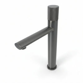 Robinet de salle de bain VidaXL Harlem en acier, avec poignées chromées et design moderne visible sur l’image.