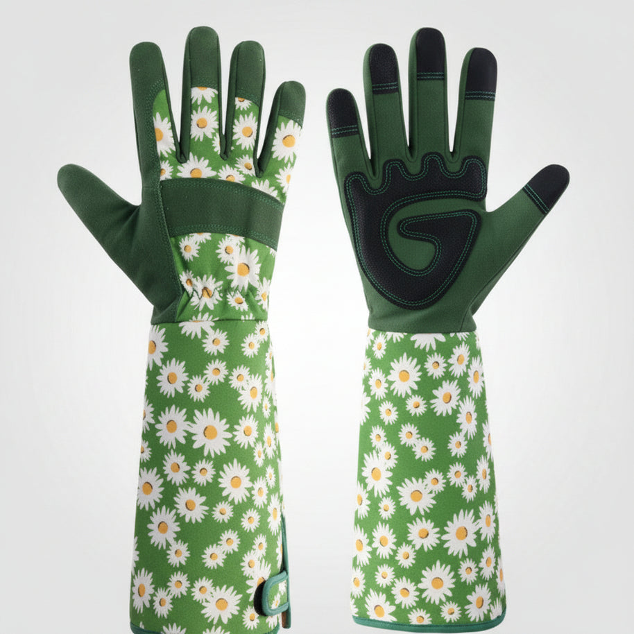 Gants de jardinage HAUSSLYON AIX II, en tissu robuste, avec poignets résistants pour protéger les mains lors du jardinage.