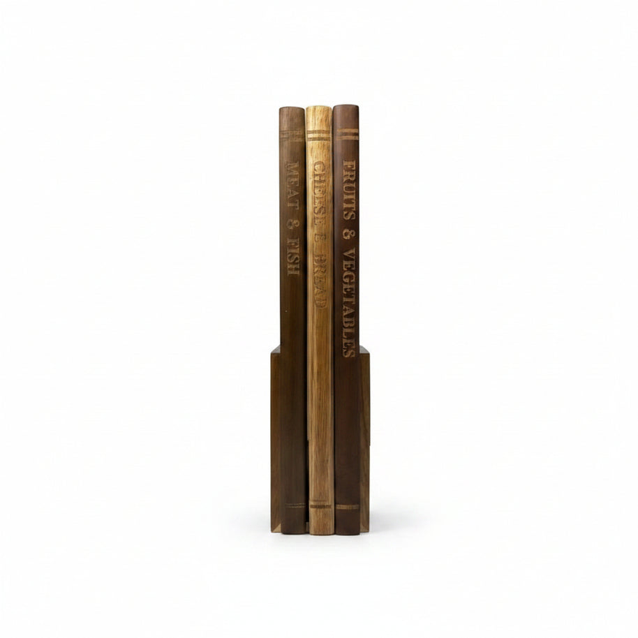 Ensemble de planches à découper HAUSSLYON Austen en bois, avec plusieurs tailles pour la cuisine et la préparation des aliments.