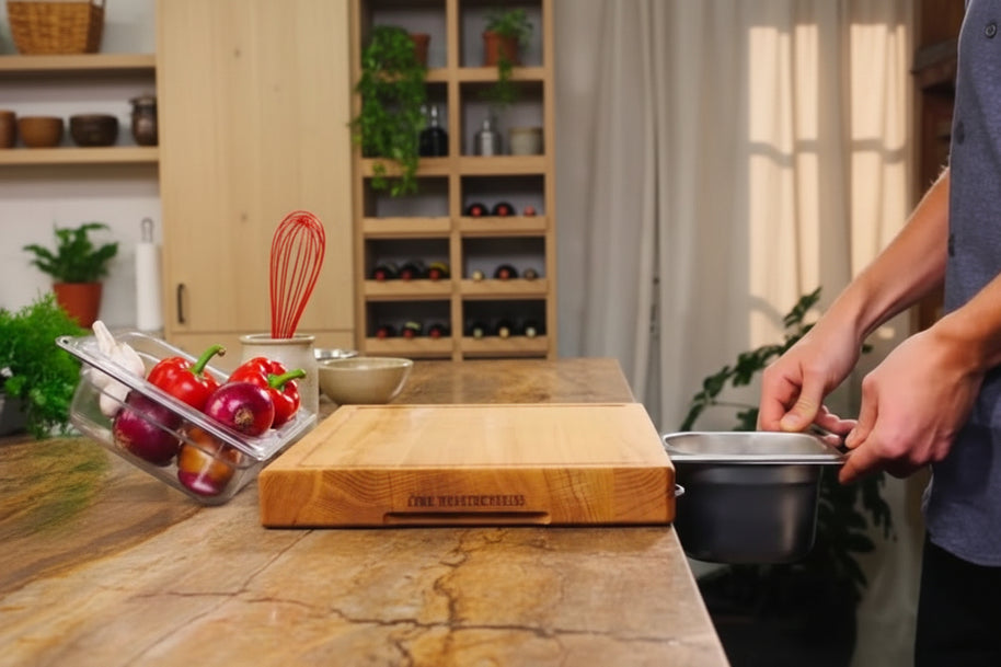 Planche à découper en épicéa VidaXL, surface en bois naturel pour la cuisine, visible avec grain de bois clair.
