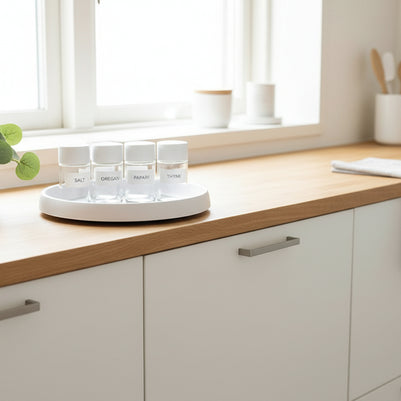Support rotatif de cuisine VidaXL Sherbrooke, structure stable et pratique pour ranger et organiser la cuisine.
