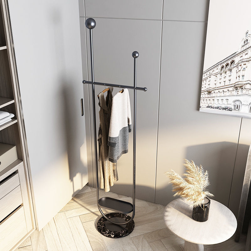 Light Luxury Clothes And Hats Hanger Floor To Floor Iron Art Simple And Modern - HAUSSLYON