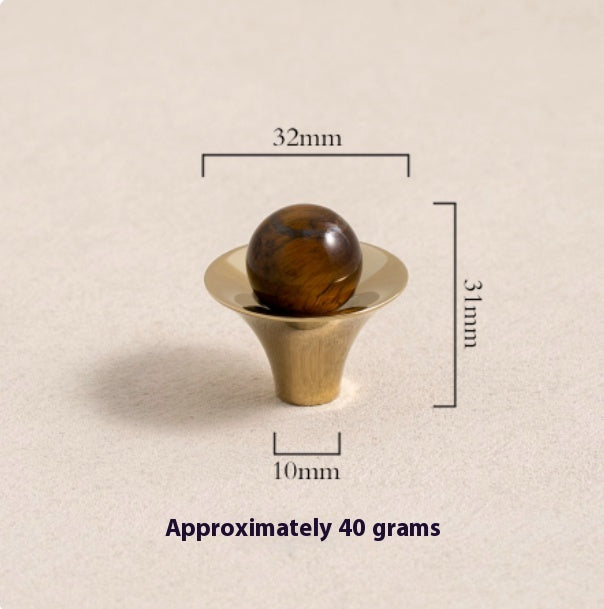 French Retro Light Luxury Golden Brass Handle - HAUSSLYON