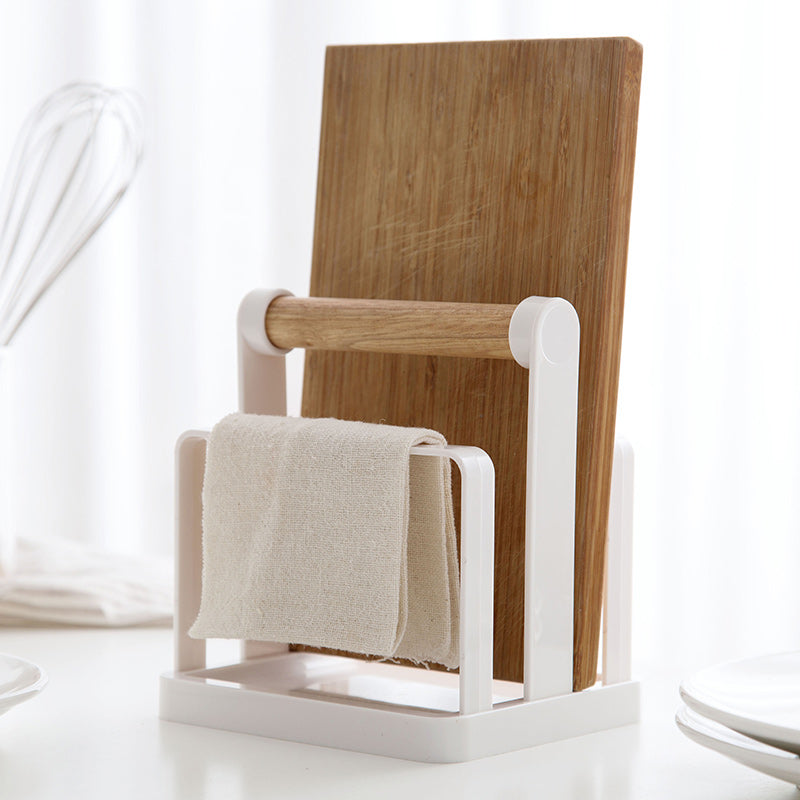 Kitchen Sitting Storage Rack With Cutting Board - HAUSSLYON