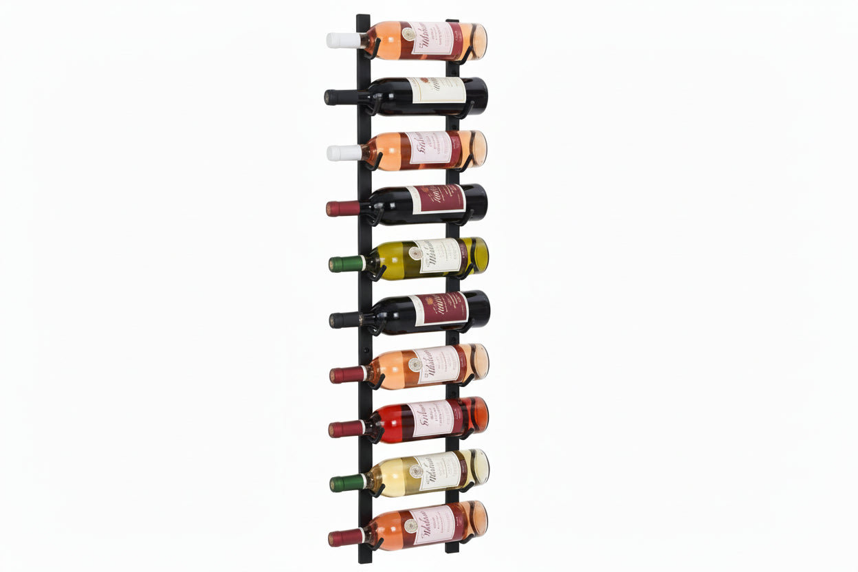 Wall-Mounted Wine Rack for 12 Bottles, Iron,   Wall-Mounted Wine Racks - HAUSSLYON
