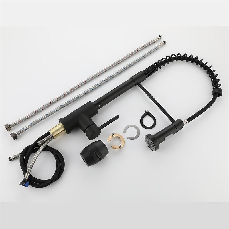 Stainless Steel Spring Pull Telescoping Kitchen Faucet - HAUSSLYON