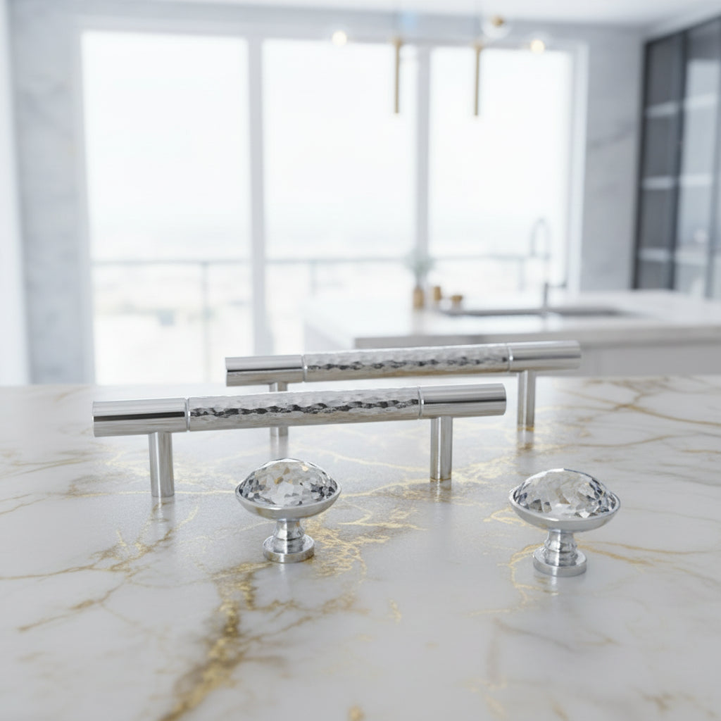 POIGNEES ET BOUTONS - FARIA CHROME - HAUSSLYON