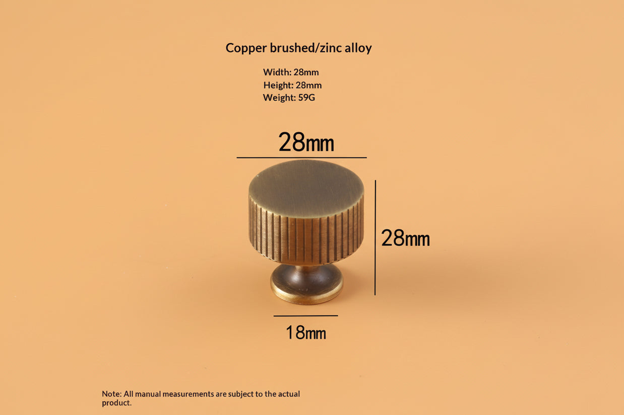 Pure Copper Gold Round Installation Long Handle - HAUSSLYON