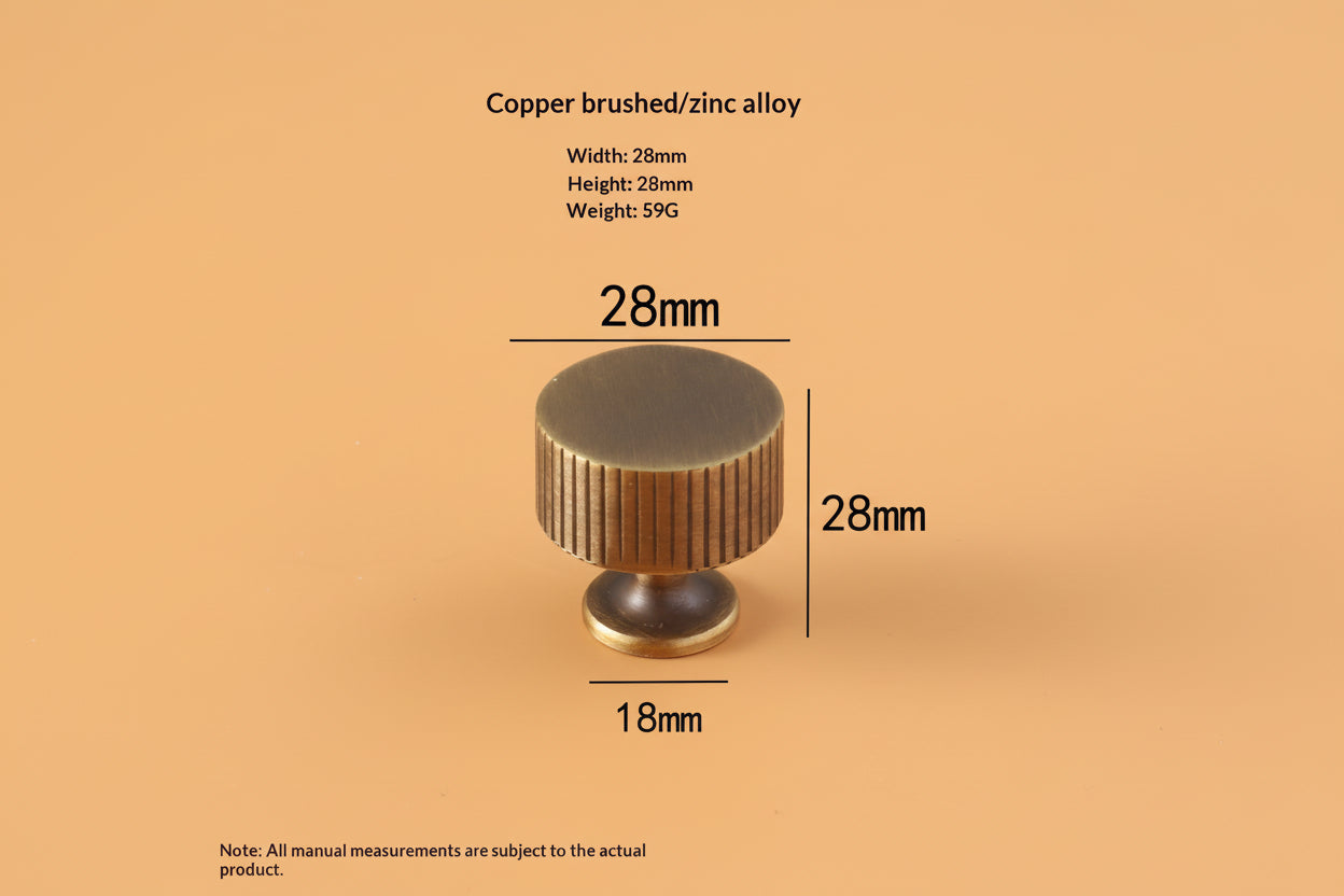 Pure Copper Gold Round Installation Long Handle - HAUSSLYON