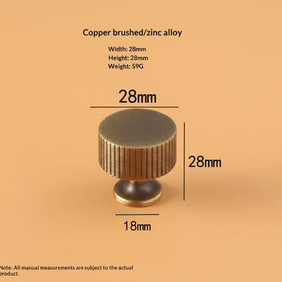 Pure Copper Gold Round Installation Long Handle - HAUSSLYON