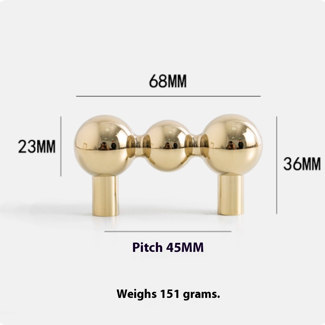 Gold Cabinet Door Handle Wardrobe Shoe Cabinet Drawer SphericalProduct - HAUSSLYON