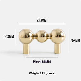 Gold Cabinet Door Handle Wardrobe Shoe Cabinet Drawer SphericalProduct - HAUSSLYON