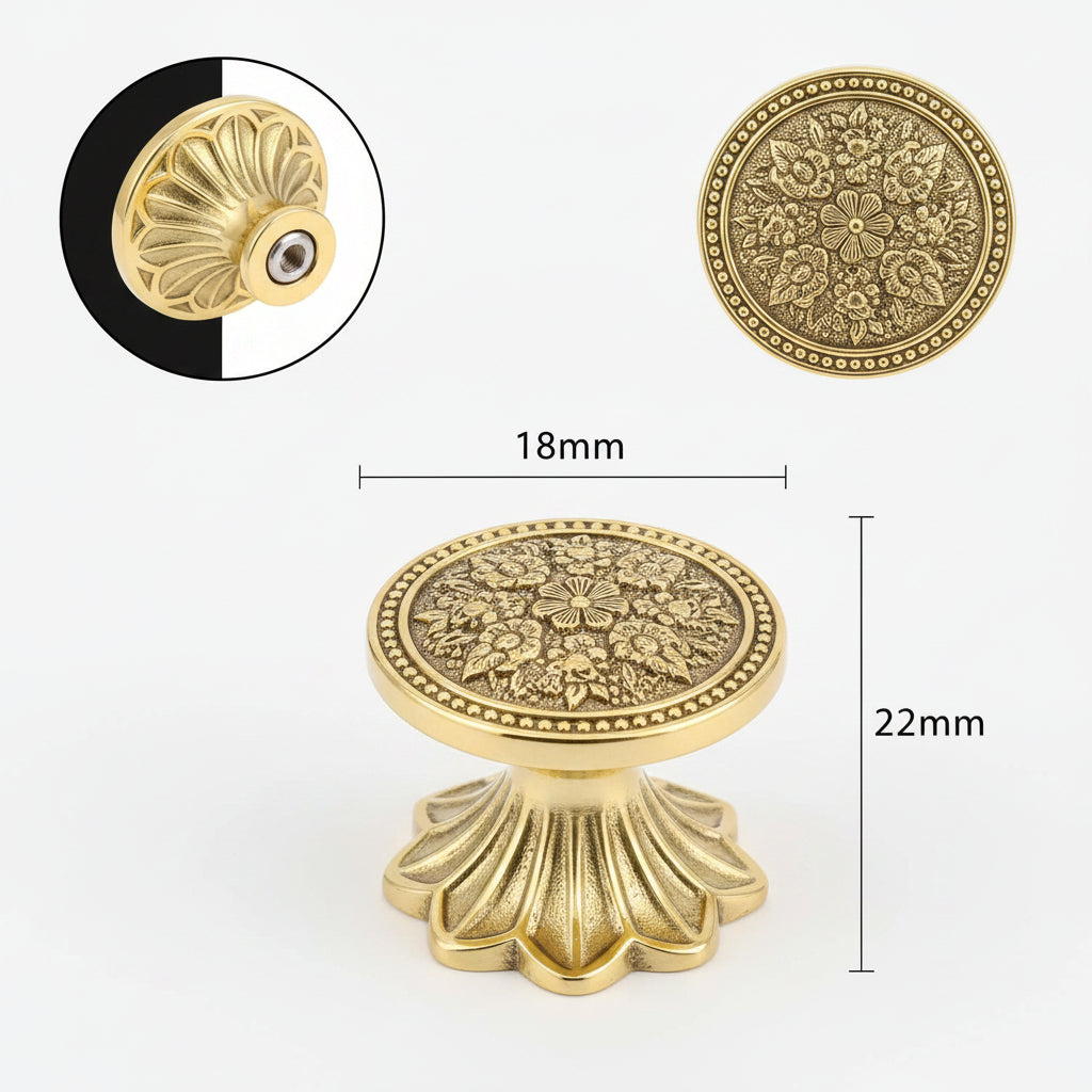 Boutons Fleury II de VidaXL, boutons en bois naturel avec finition lisse, disposés en rangée sur un fond neutre.