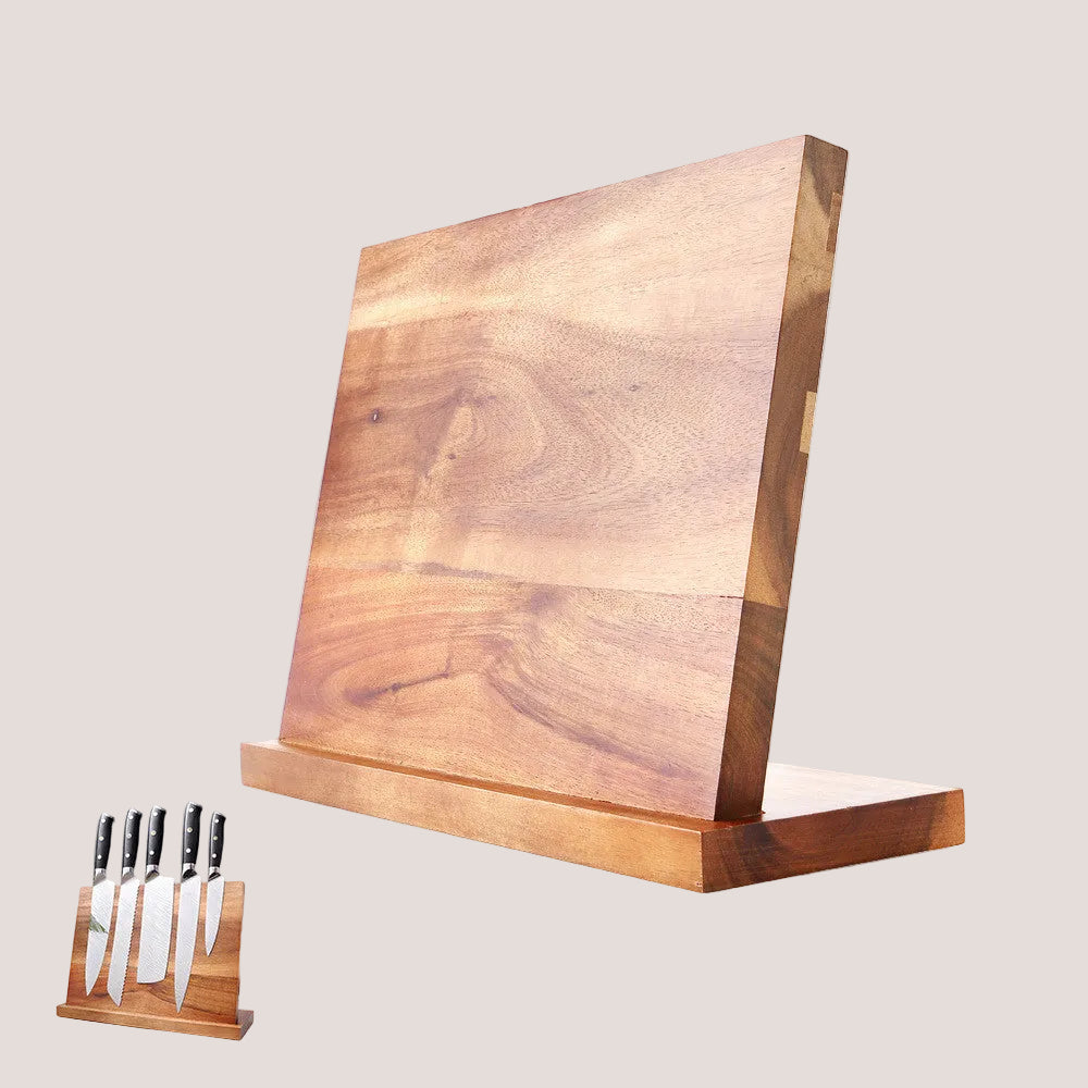 Kitchen Magnetic Wooden Knife Holder - HAUSSLYON