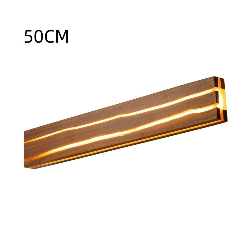 Solid Wood Crack Creative Wall Lamp Background Wall LED Strip Wall Lamp - HAUSSLYON
