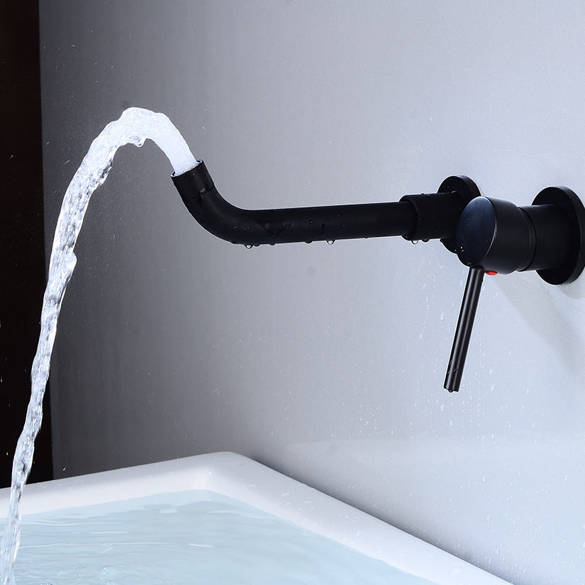All copper buried wall concealed hot and cold basin faucet - HAUSSLYON
