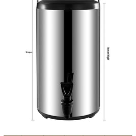 Thermos VidaXL Caderousse en acier inoxydable, avec poignée et bouchon hermétique, pour garder les boissons chaudes ou froides.