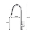 All-copper Hot-and-cold Pull-down Kitchen Faucet For The Sink - HAUSSLYON