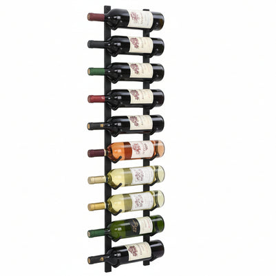 Étagère à bouteilles Bordeaux de la marque Hausslyon dans une cuisine, en bois avec plusieurs compartiments pour bouteilles.