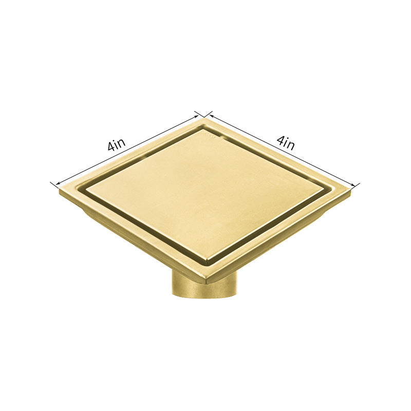 304 Stainless Steel Floor Drain Invisible Bathroom Bathroom Deodorant Yama American Floor Drain - HAUSSLYON