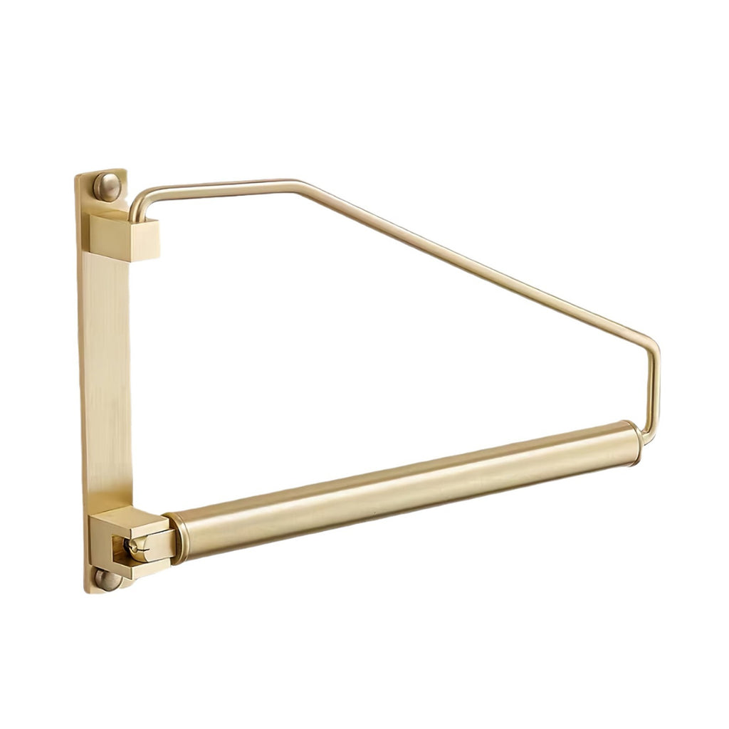 Foldable, Rotating Brushed Brass Invisible Clothes Drying Rack - HAUSSLYON